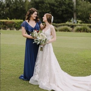 Azazie royal blue bridesmaid dress